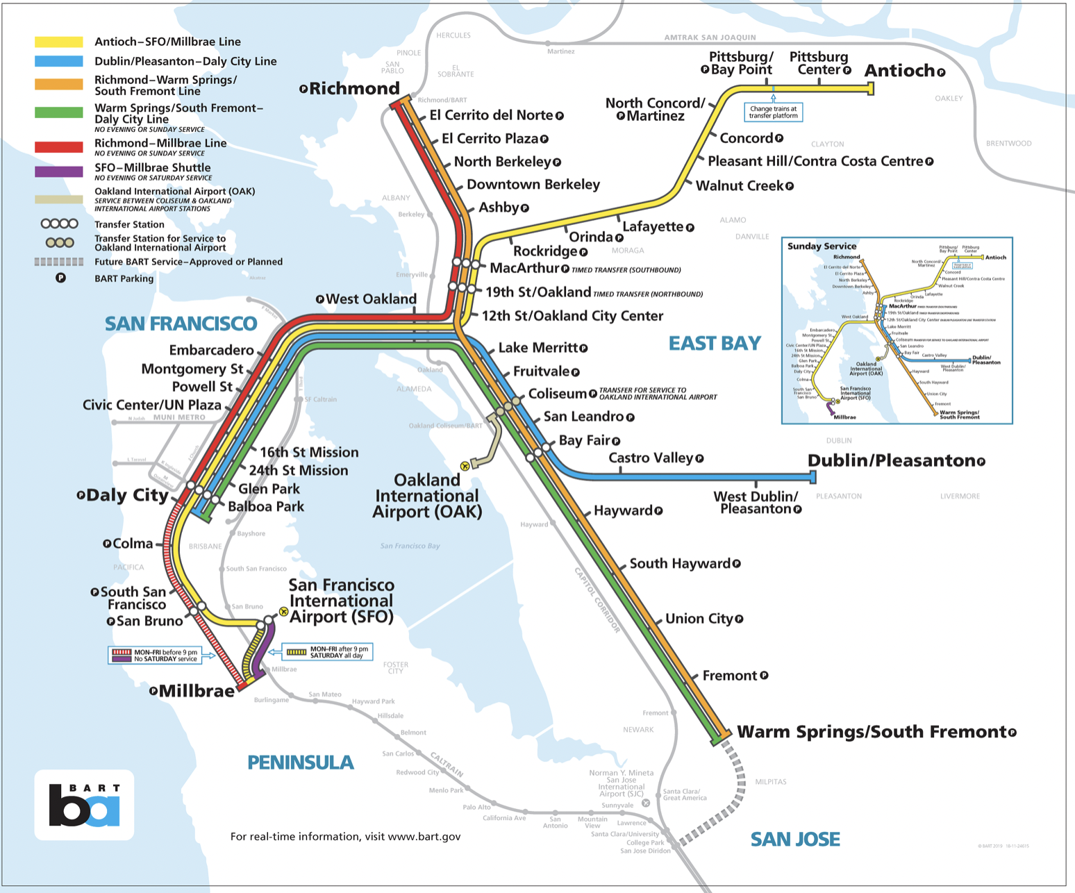 Mapa metro Bay Area