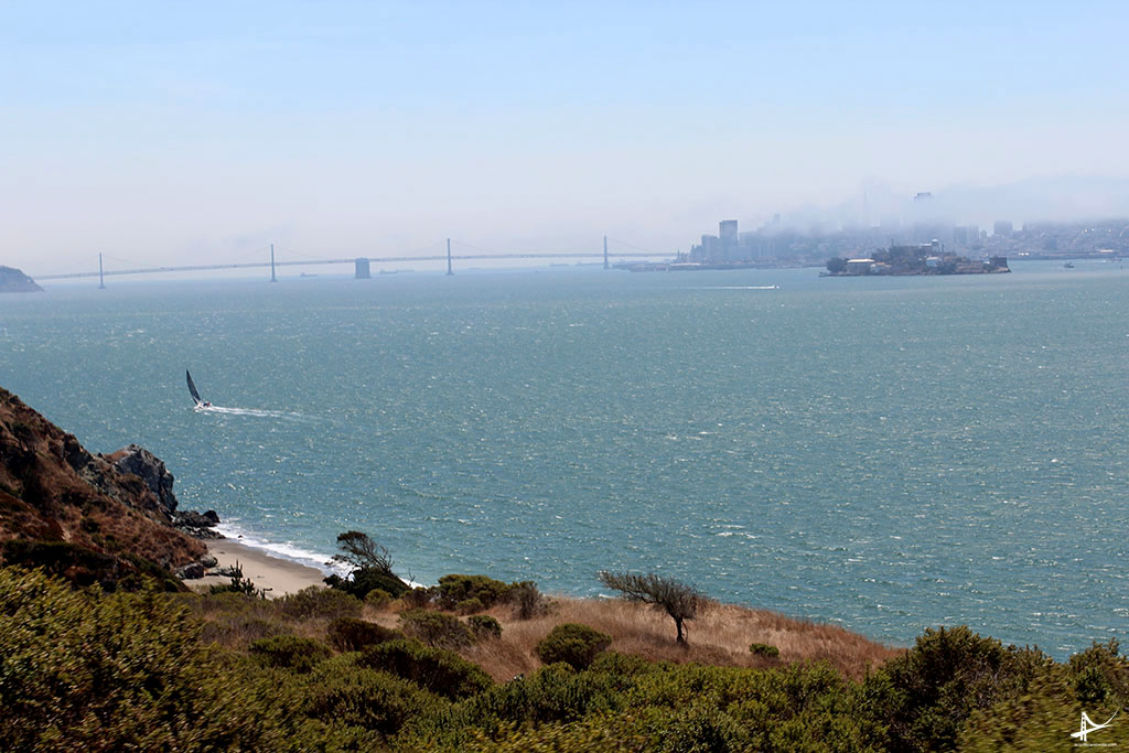 Bay bridge vista da Angel Island