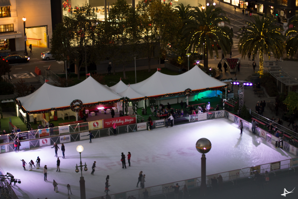 Pista de patinação no gelo em San Francisco