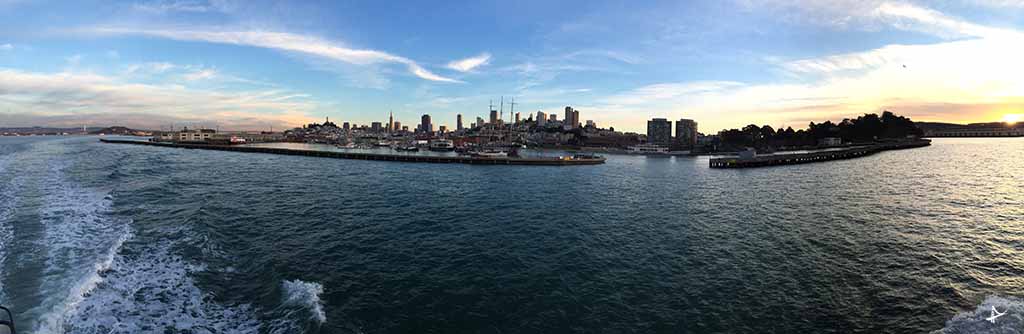 Vista do ferry de Sausalito para San Francisco