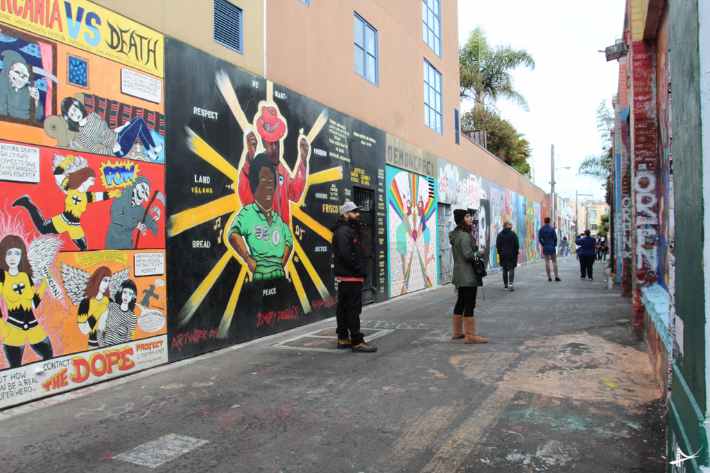 rua dos grafites em San Francisco