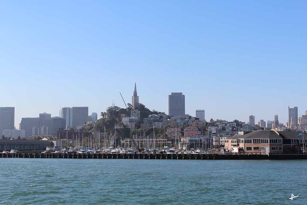 Vista do passeio de barco em SF