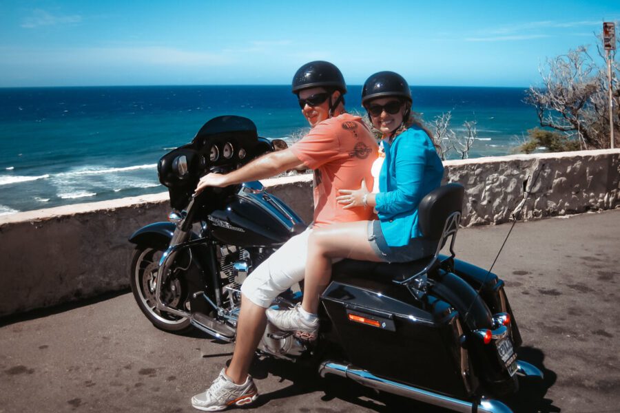 Uma volta de Harley em Oahu no Havaí